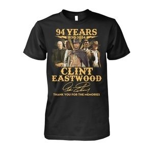 94 Years 1930 2024 Clint Eastwood T-Shirt Thank You For The Memories
